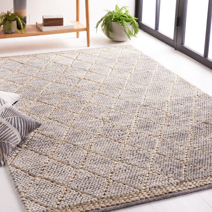 Foundry Select Natura Handmade Wool Light Gray/Natural Rug & Reviews